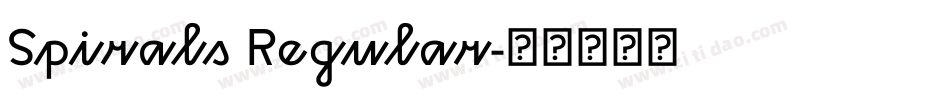 Spirals Regular字体转换